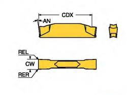 INSERT FOR GROOVING COROCUT 2 E 1.96 MM 0.10 MM 0.10 MM 19.4 MM  REF. SANDVIK COROMANT C2I-E2N-0185-0001-GFH13A